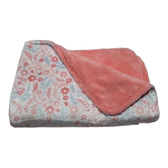 Parent's Choice Pink Flowers Floral Baby Girl Plush Blanket - Picture 1 of 5